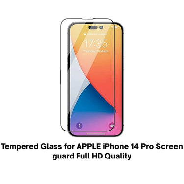 Tempered Glass for Apple iPhone 14 Pro | Transparent Screen Protector | Full HD Clarity | Anti-Scratch | Edge-to-Edge Coverage | Easy Installation Kit (Pack Of 2)